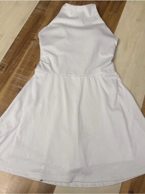 all in motion White High Neck Mini Dress